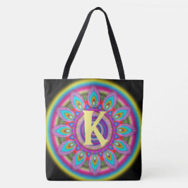 カスタムの最初のサイケデリックで大きいトートの黒2 トートバッグ