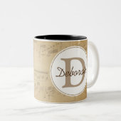 カスタムの最初の音楽はマグに注意します ツートーンマグカップ (正面右)