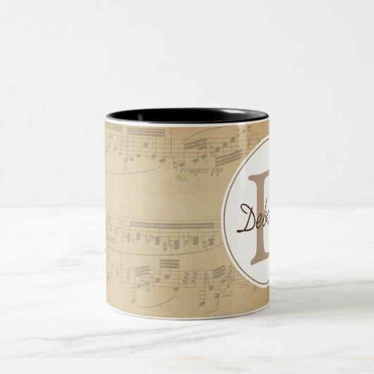 カスタムの最初の音楽はマグに注意します ツートーンマグカップ (中央)