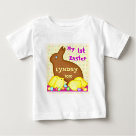 カスタムの最初イースターベビーのTシャツ/ボディスーツ ベビーTシャツ