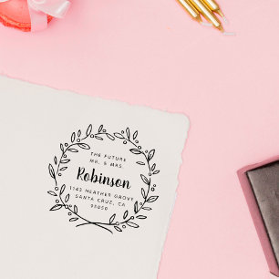 カスタムの未来の人ミセス・差出人住所結婚ズ ラバースタンプ