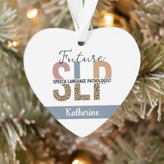 カスタムの未来SLP音声病理医Leopard Print オーナメント (ツリー)