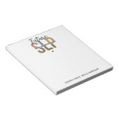 カスタムの未来SLP音声病理医Leopard Print ノートパッド (アングル)