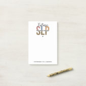 カスタムの未来SLP音声病理医Leopard Print ポストイット (デスク上)