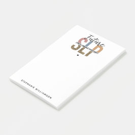 カスタムの未来SLP音声病理医Leopard Print ポストイット