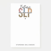 カスタムの未来SLP音声病理医Leopard Print ポストイット (正面)