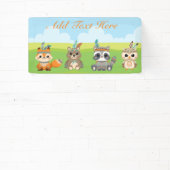 カスタムの森林の動物 横断幕 (インサイチュ)