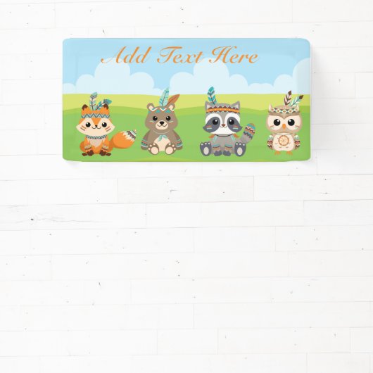 カスタムの森林の動物 横断幕 (インサイチュ)