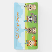 カスタムの森林の動物 横断幕 (縦)