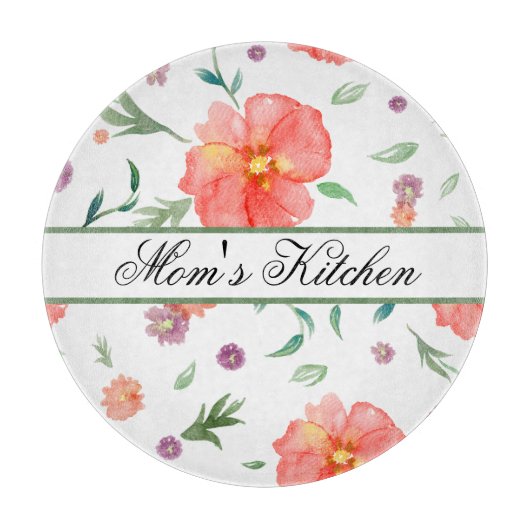 カスタムの植物切り取りボード – 彼女のためのギフト カッティングボード (正面)