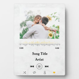 カスタムの歌の名前とカップルの写真の愛 フォトプラーク