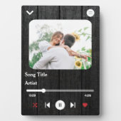 カスタムの歌の名前とカップルの写真の愛 フォトプラーク (正面)