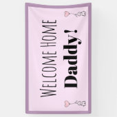 カスタムの歓迎された家のピンクのかわいくパーソナライズな旗 横断幕 (縦)