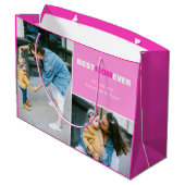 カスタムの母の日の写最高の真，お母さん ラージペーパーバッグ (裏面アングル)