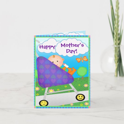 カスタムの母の日の挨拶状 カード (正面)