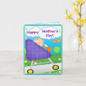 カスタムの母の日の挨拶状 カード (黄色い花)