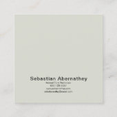 カスタムの気に職業が写真を追加 スクエア名刺 (裏面)