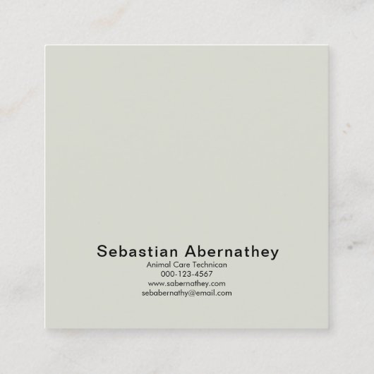 カスタムの気に職業が写真を追加 スクエア名刺 (裏面)