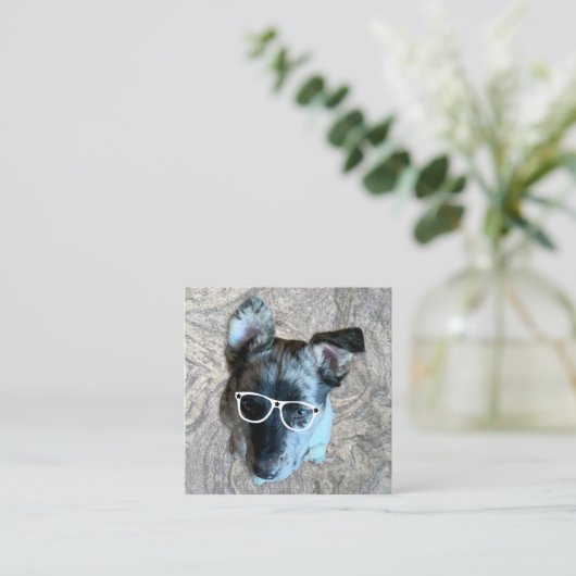 カスタムの気に職業が写真を追加 スクエア名刺 (スタンド正面)