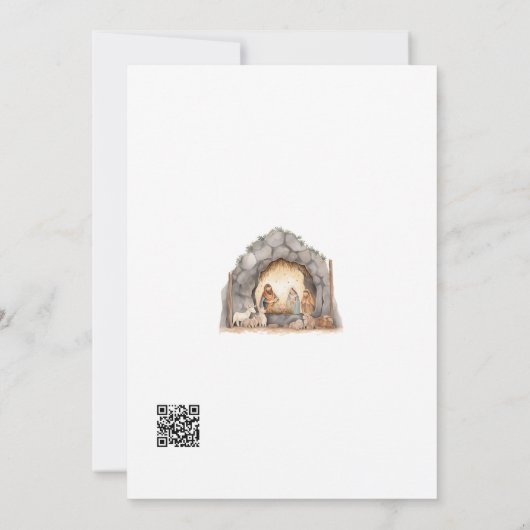 カスタムの水の色ヴィンテージクリスマス出生シーン (裏面)