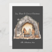 カスタムの水の色ヴィンテージクリスマス出生シーン (正面/裏面)