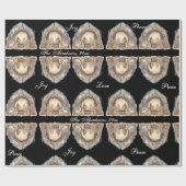 カスタムの水の色ヴィンテージクリスマス出生シーン ラッピングペーパー (フラット)