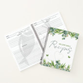 カスタムの水の色葉の、キッチン ノートブック (内部)