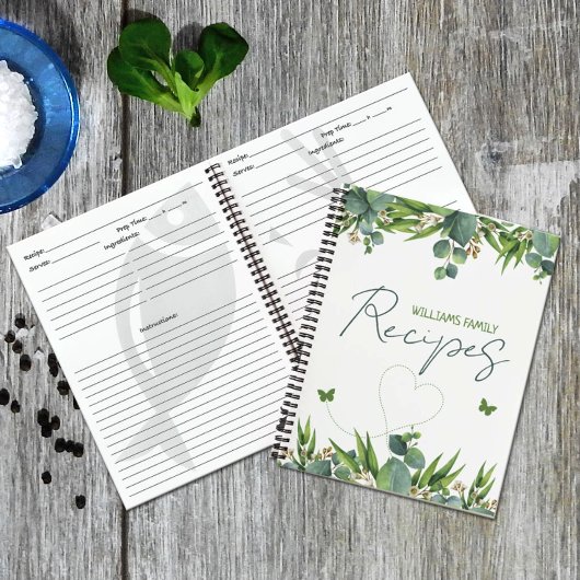 カスタムの水の色葉の、キッチン ノートブック