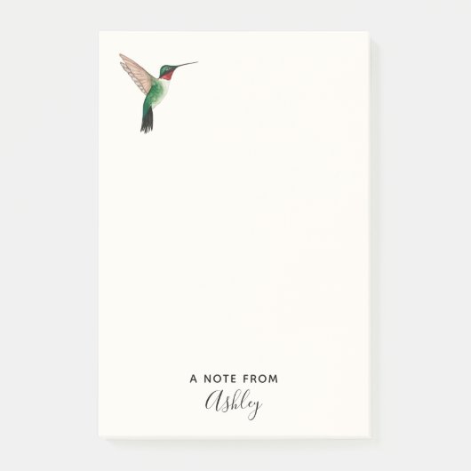 カスタムの水切りのハチドリ ポストイット (正面)