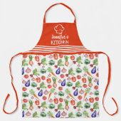 カスタムの水彩画 エプロン (正面)