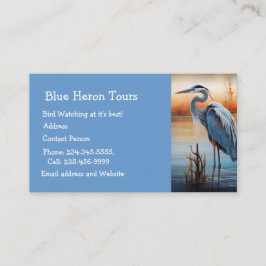 カスタムの水素晴らし色ブルーヘロン鳥ビジネス 名刺