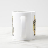 カスタムの水色ドイツの羊飼い犬 ジャンボコーヒーマグカップ (裏面)