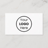 カスタムの洗練された白黒ロミニマルゴ 名刺 (正面)