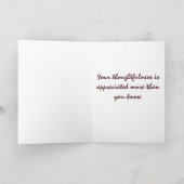 カスタムの海藻を持つウミネズミ サンキューカード (内部)