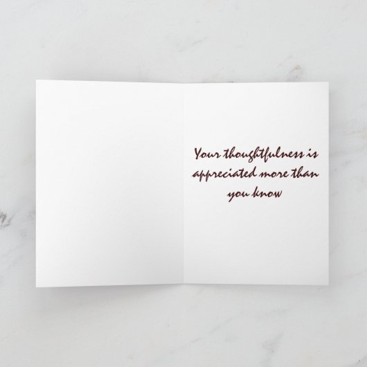 カスタムの海藻を持つウミネズミ サンキューカード (内部)