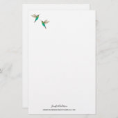 カスタムの火のように喉を裂く蜂雀 便箋 (正面/裏面)