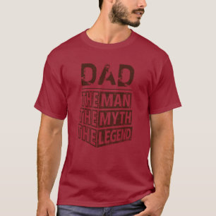 カスタムの父の日その男の神話の伝説の赤 Tシャツ