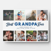 カスタムの父の日の写真コラージュじ最高のいちゃん フォトプラーク (正面)