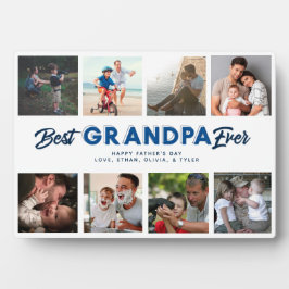 カスタムの父の日の写真コラージュじ最高のいちゃん フォトプラーク