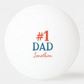 カスタムの父の日ピンポン球 名前 写真入り 卓球ボール (正面)