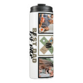 カスタムの父の日最高のパパby Par 8 Photo Collage タンブラー (正面)