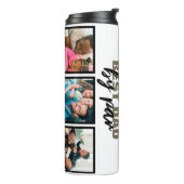 カスタムの父の日最高のパパby Par 8 Photo Collage タンブラー (回転左)