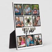 カスタムの父の日最高のパパby Par 8 Photo Collage フォトプラーク (側面)