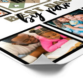 カスタムの父の日最高のパパby Par 8 Photo Collage ポスター (角)