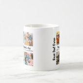 カスタムの父の日4写真コラージュ最高のパパ コーヒーマグカップ (中央)