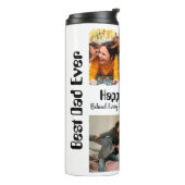 カスタムの父の日4写真コラージュ最高のパパ タンブラー (回転左)