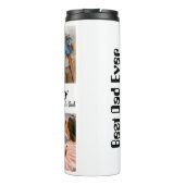 カスタムの父の日4写真コラージュ最高のパパ タンブラー (裏面)