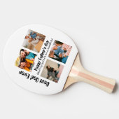 カスタムの父の日4写真コラージュ最高のパパ 卓球ラケット (横)