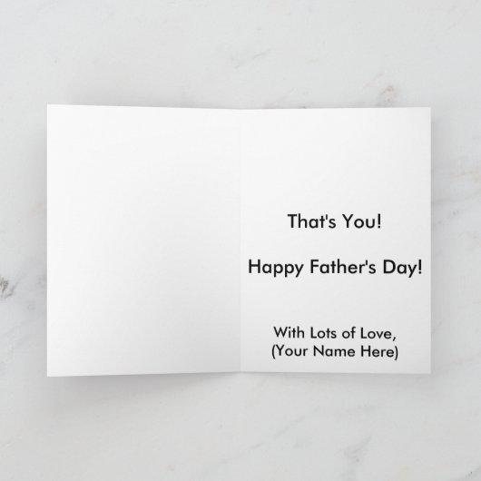 カスタムの父の日/パパ誕生日のグリーティングカード カード (内部)