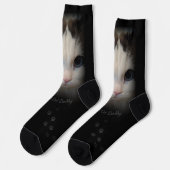 カスタムの猫最高のパパクルーソックス ソックス (左)
